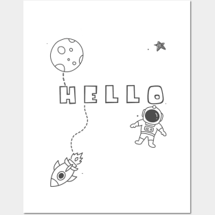 Hello Space Posters and Art